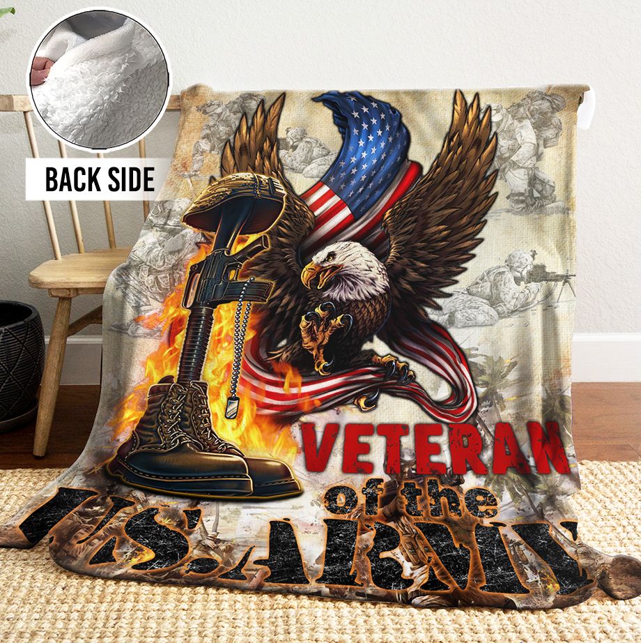 Veteran Sherpa Fleece Blanket