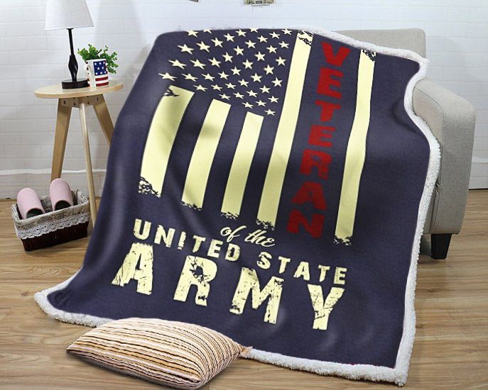 Veteran Of The United State Army Sherpa Fleece Blanket