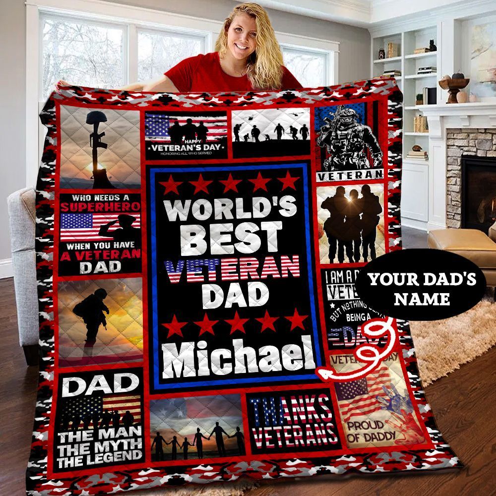 Veteran Personalized Quilt Blanket BBB090514NB