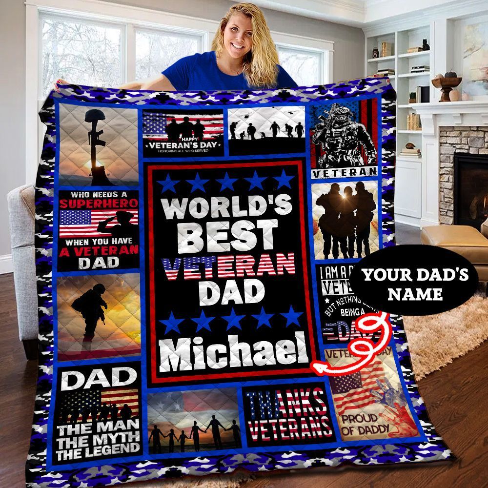 Veteran Personalized Quilt Blanket BBB090515NB