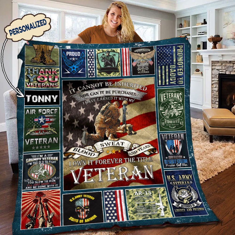 Veteran Personalized Quilt Blanket HHH120615TN