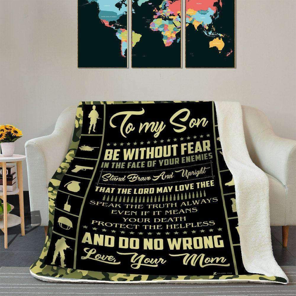 Veteran – Son – Be Without Fear Fleece Blanket