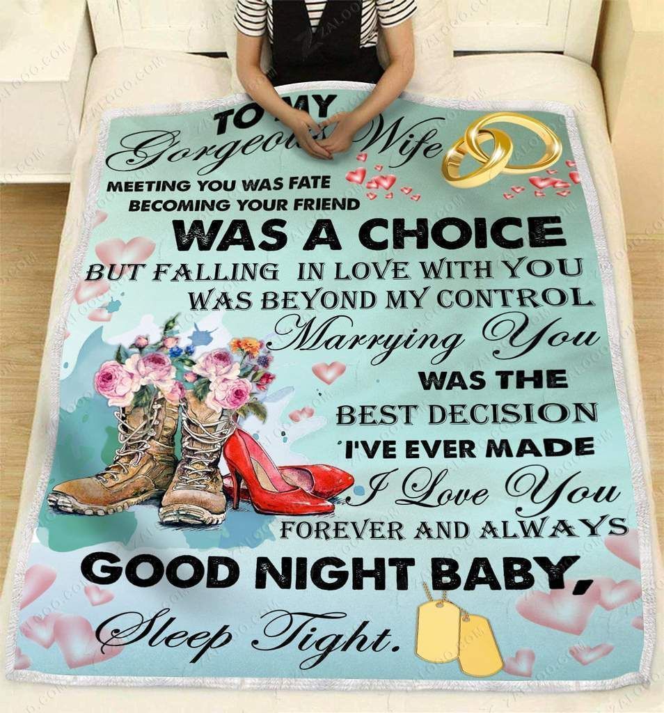 Veteran The Best Decision I Have Ever Made Sherpa Fleece Blanket