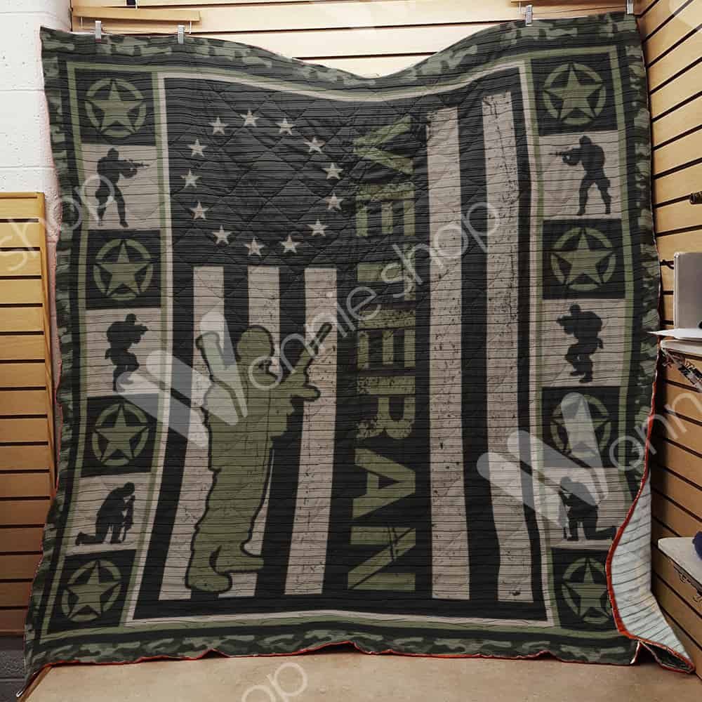 Veteran Us Flag Quilt Blanket DHC03021094TD
