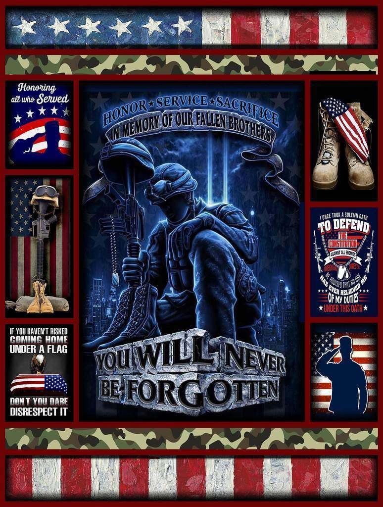 Veteran – You Will Never Be Forgotten Fleece Blanket