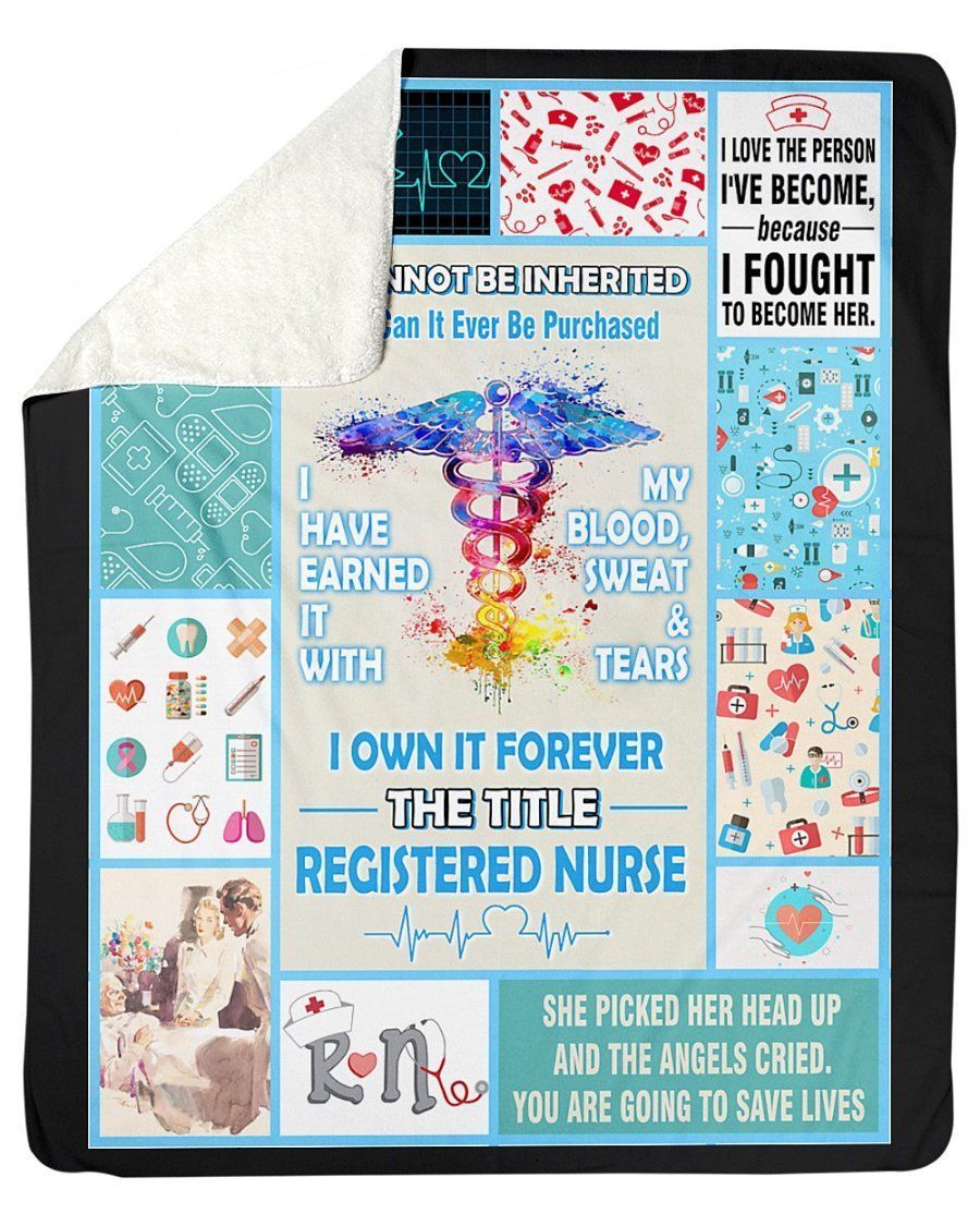 Veterinary Symbol I Own It Forever The Title Registered Nurse Trending Fleece Blanket