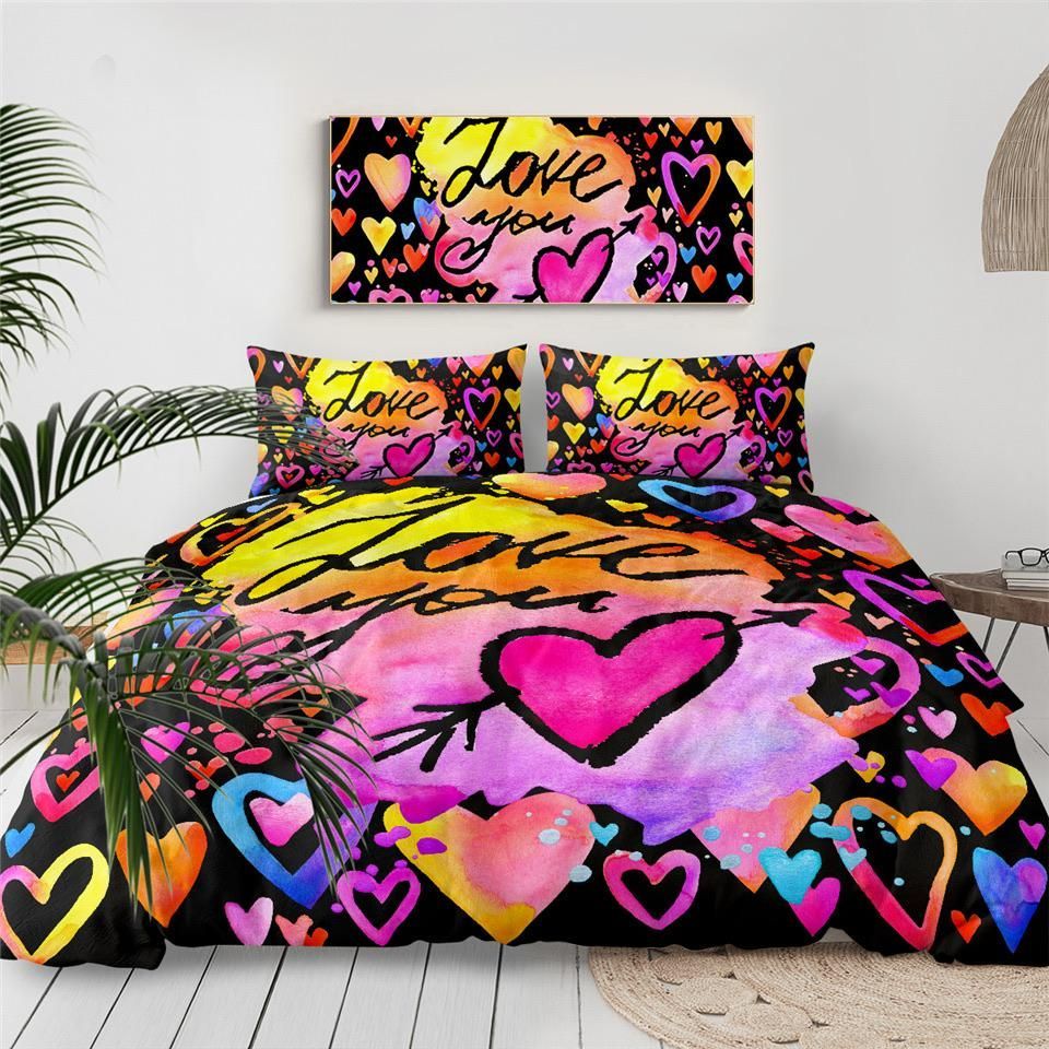 Vibrant Love You Bedding Set