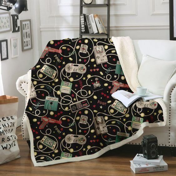 Video Game Sherpa Fleece Blanket