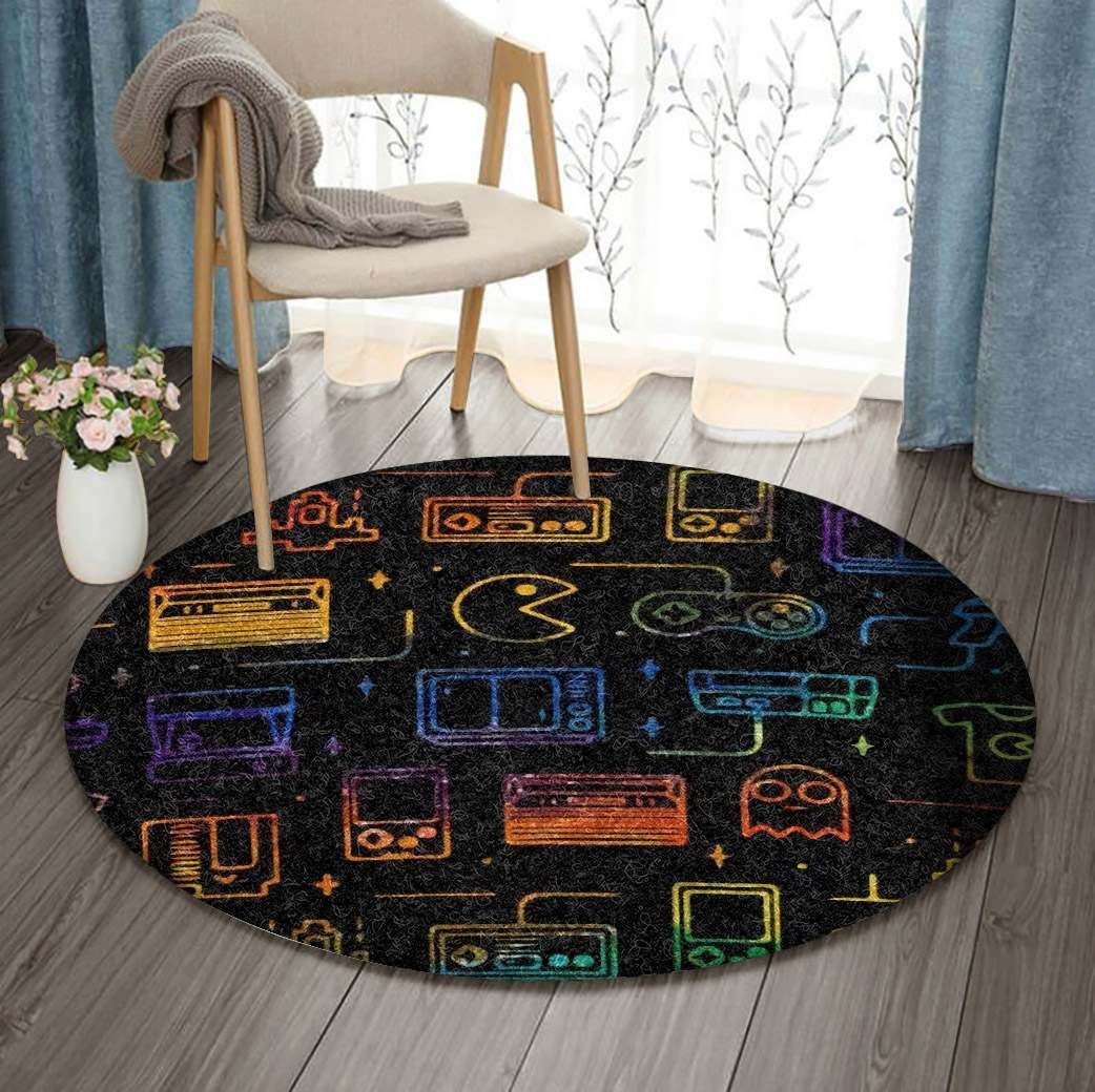 Video Games Round Carpet