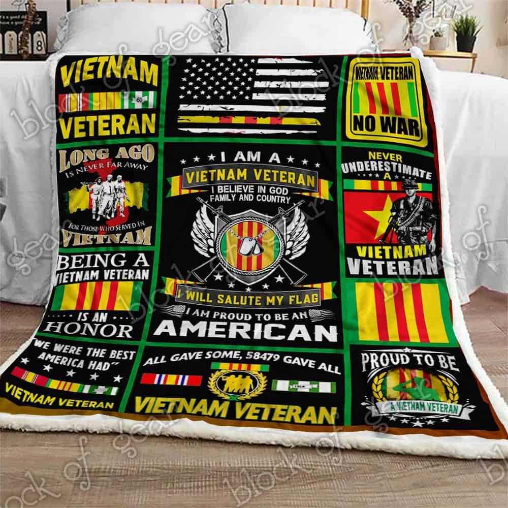 Vietnam Veteran Fleece Blanket