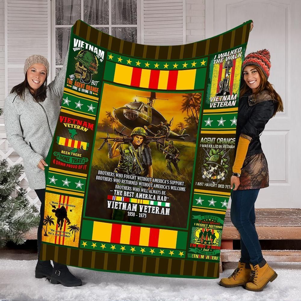 Vietnam Veteran Sherpa Fleece Blanket