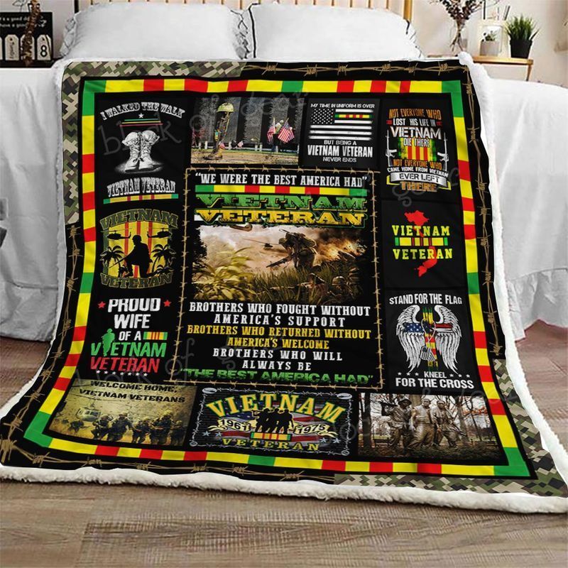 Vietnam Veteran Sherpa Fleece Blanket
