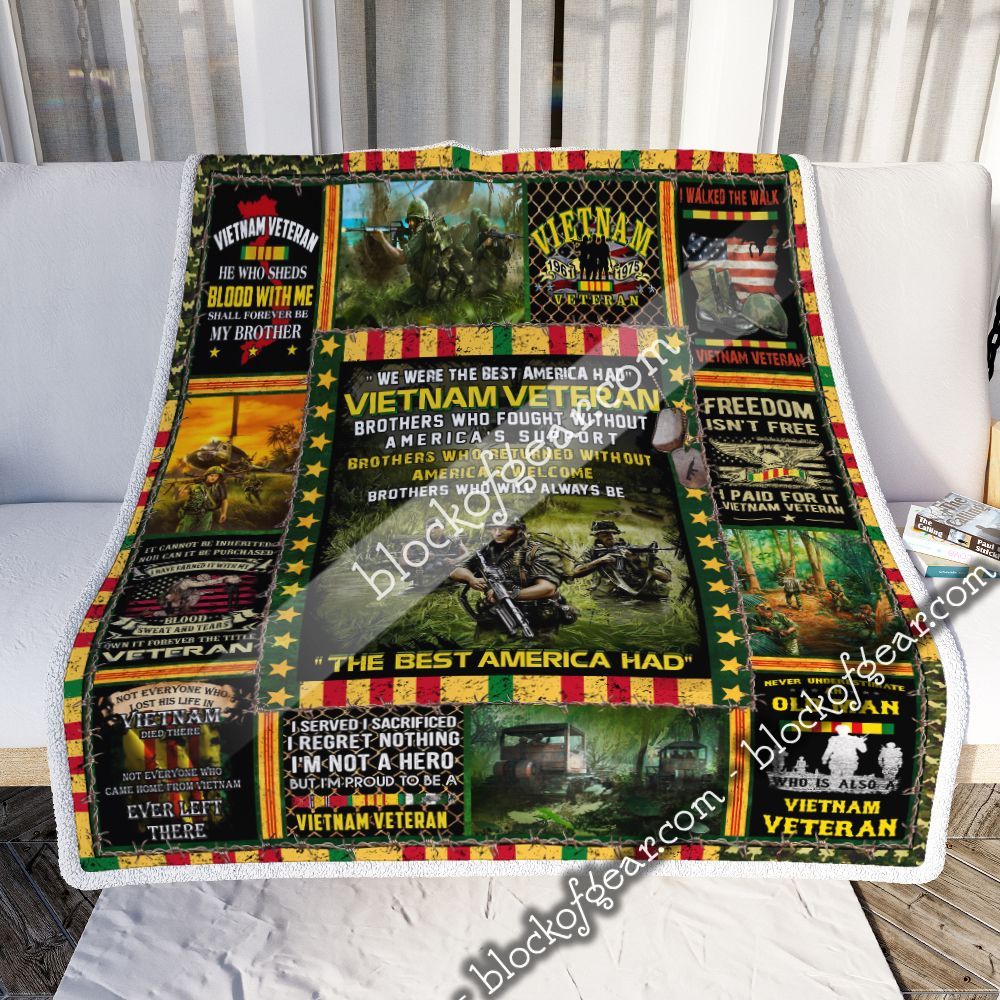 Vietnam Veteran Sherpa Fleece Blanket