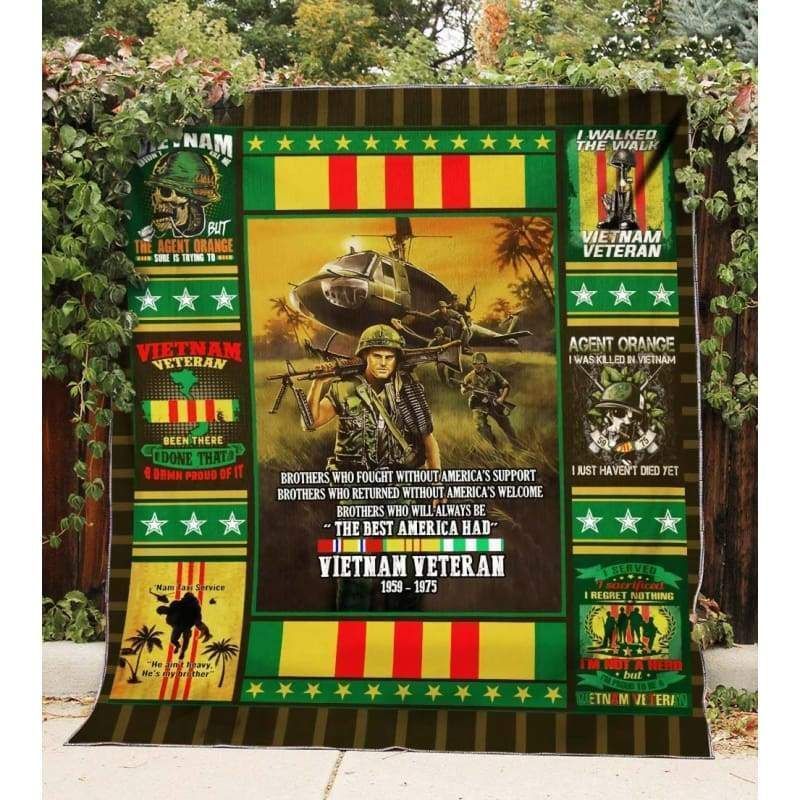 Vietnam Veteran Love Freedom Fleece Blanket