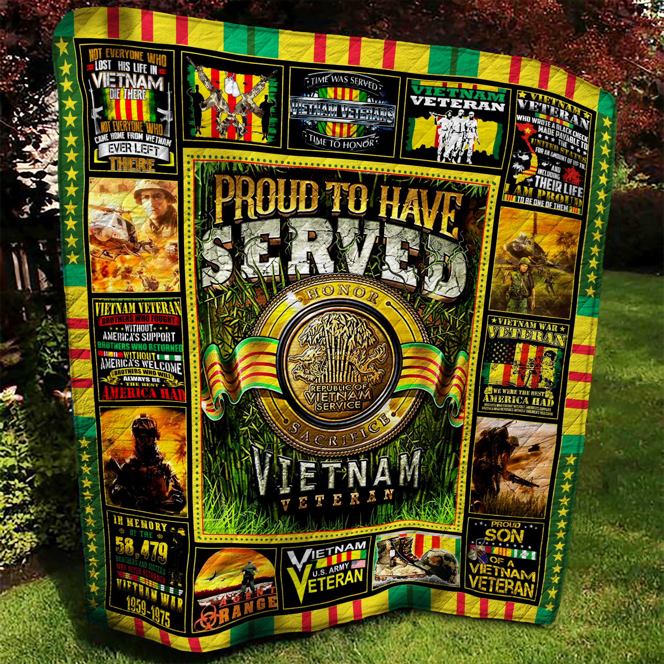 VietNam Veteran MMM160905MI Quilt Blanket