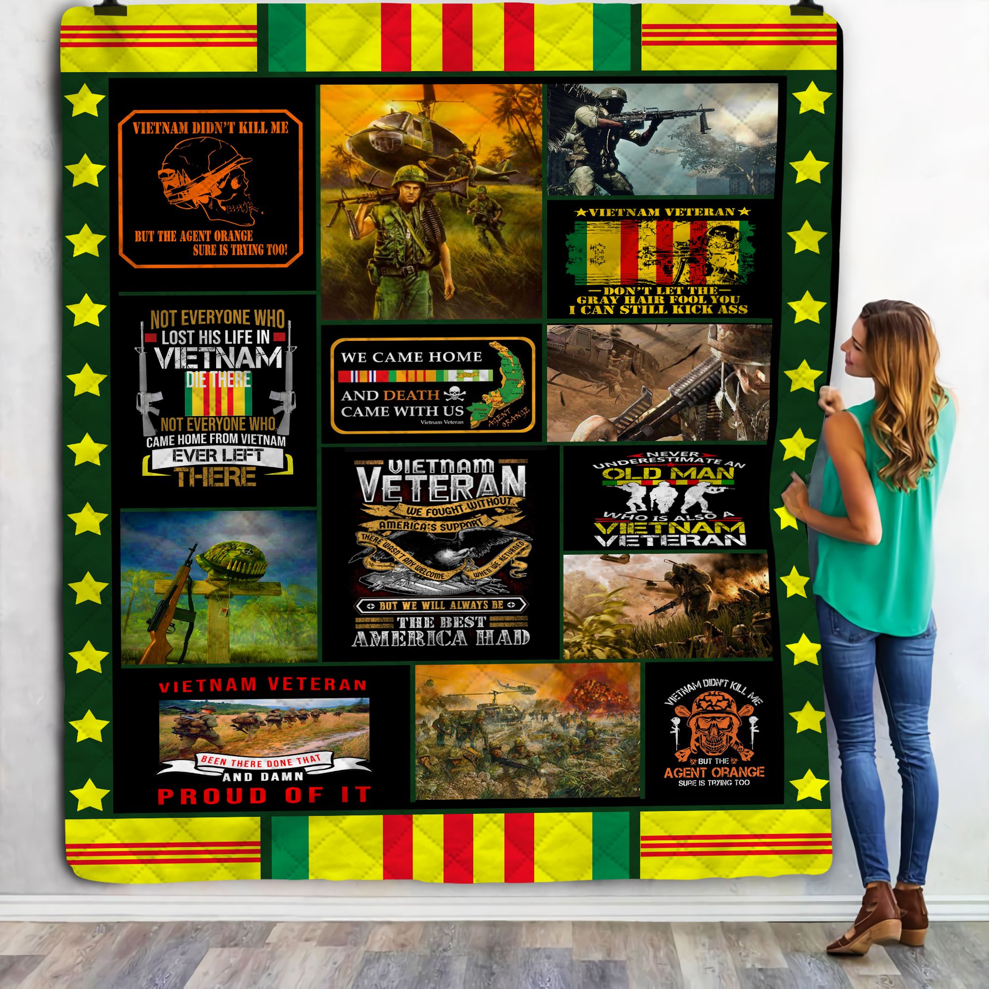 Vietnam Veteran Fleece Blanket