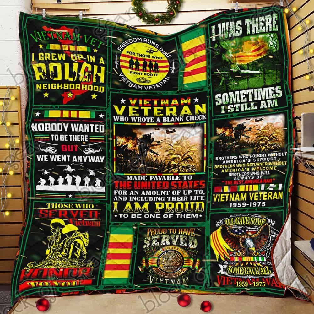 Vietnam Veteran Proud To Be One Of Them GS-CL-NT2810 Quilt Balnket