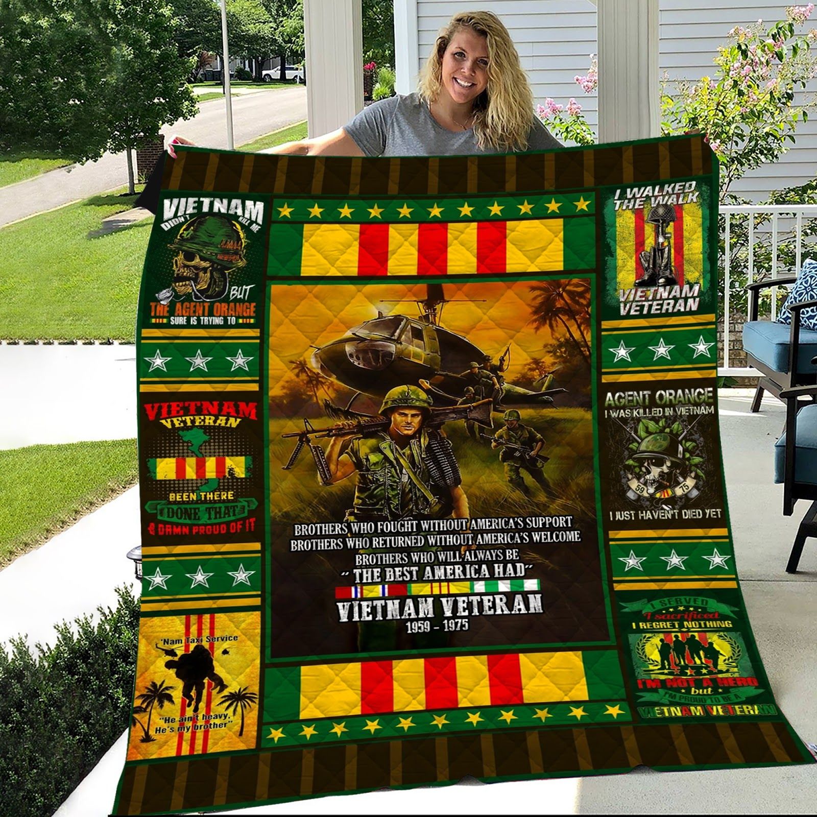 Vietnam Veteran Quilt Blanket DHC1402976TD