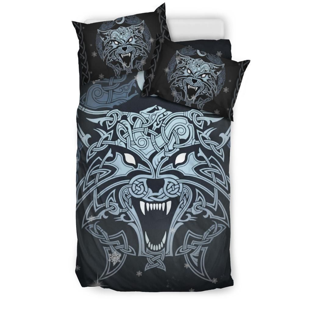 Viking Anger Wolf Celtic Bedding Set
