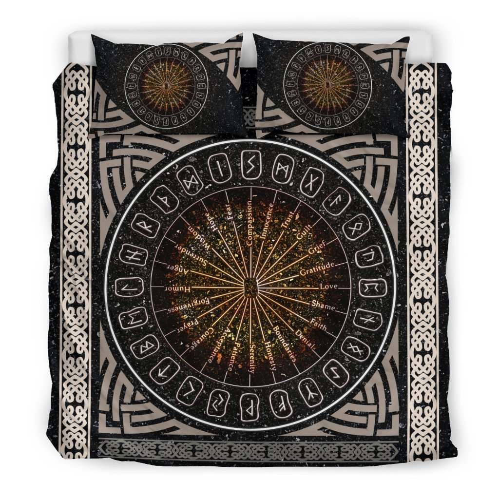 Viking Circle Of Healing Runes Bedding Set