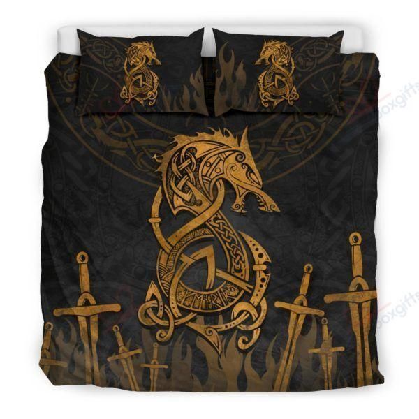 Viking Fenrir Dragon Printed Bedding Set