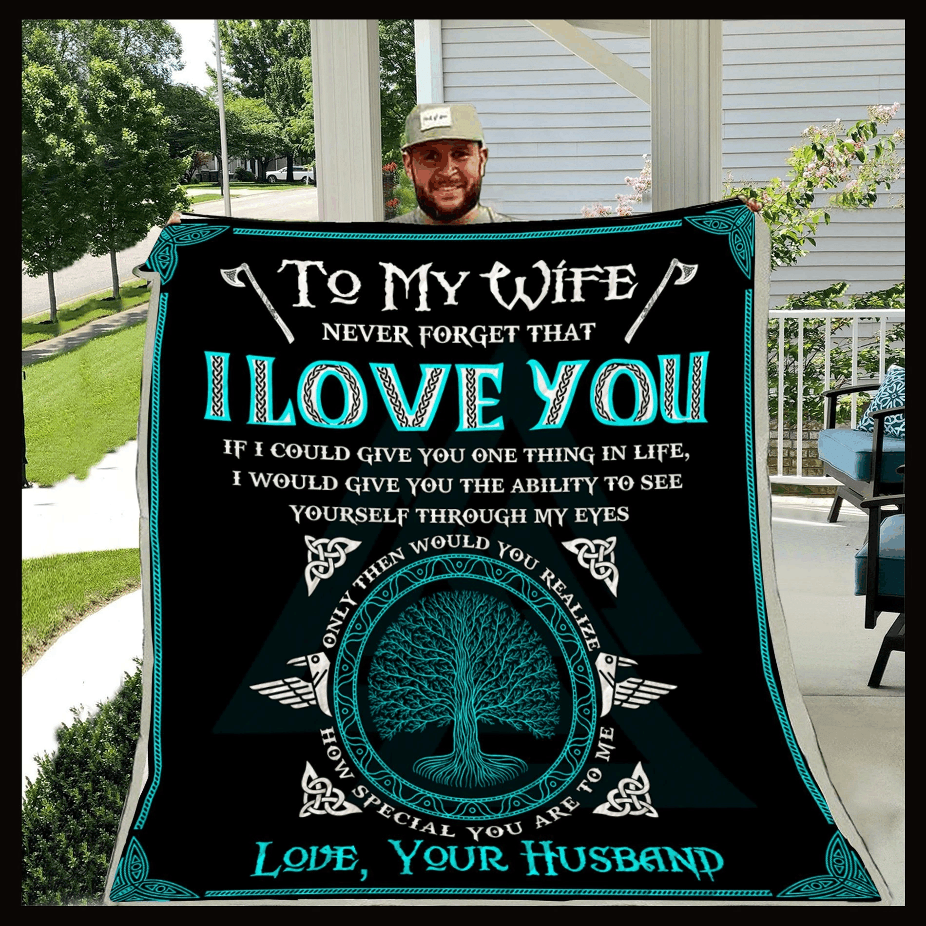 Viking Husband To Wife Sherpa Fleece Blanket