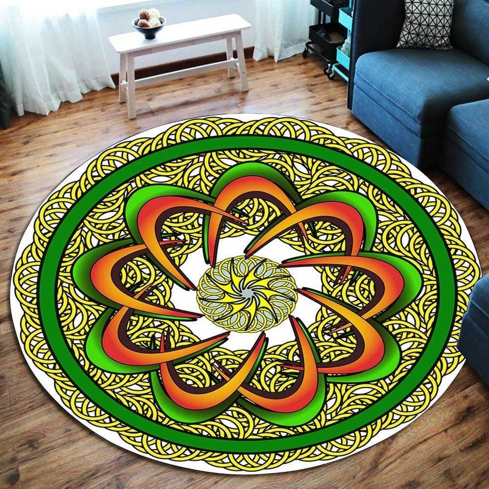 Viking Pattern Round Carpet