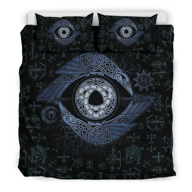 Viking Ravens Eye Odin Printed Bedding Set
