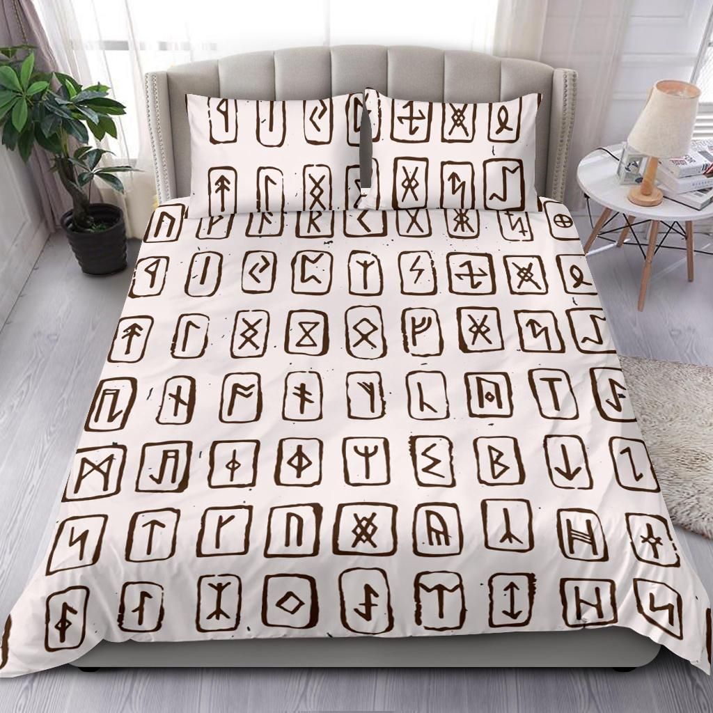 Viking Sign Black And White Bedding Set