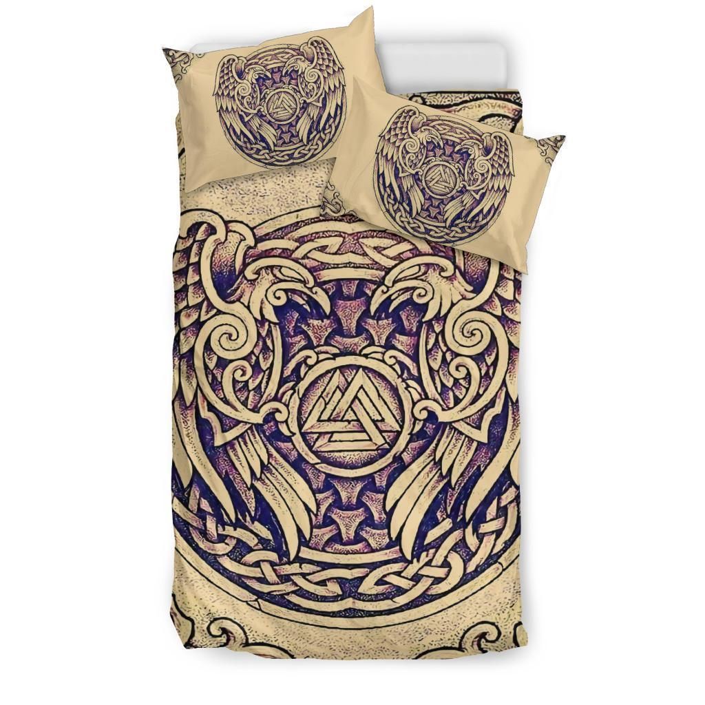 Viking Sign Raven Vintage Bedding Set