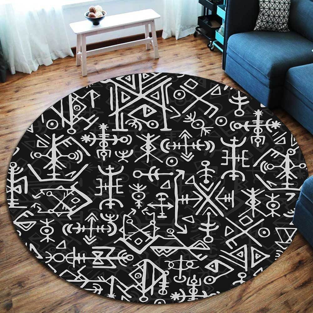 Viking Symbol Round Carpet