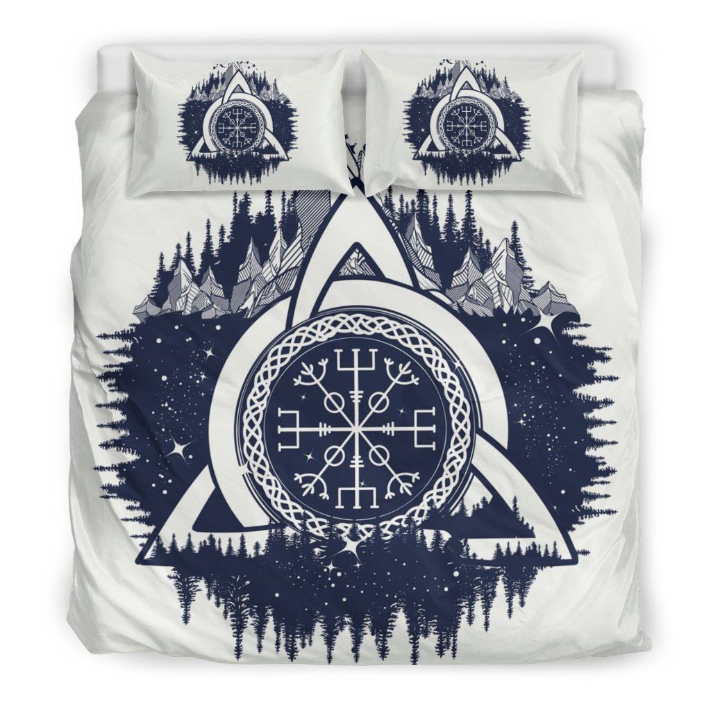 Viking Symbol Into The Forest Bedding Set