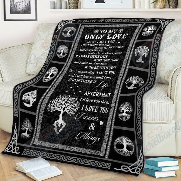 Viking To My Only Love Fleece Blanket