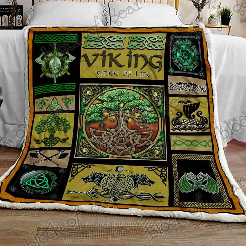 Viking Tree of Life Fleece Blanket