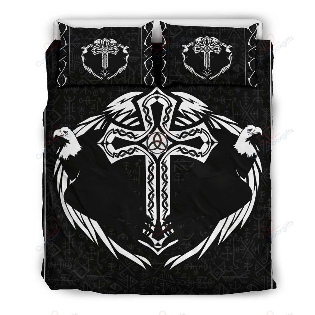 Viking Twin Eagle Cross Bedding Set
