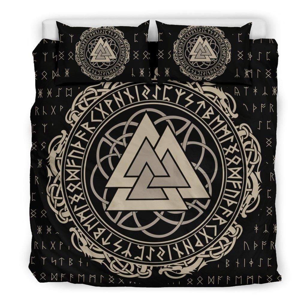 Viking Valknut Runic Symbol Bedding Set