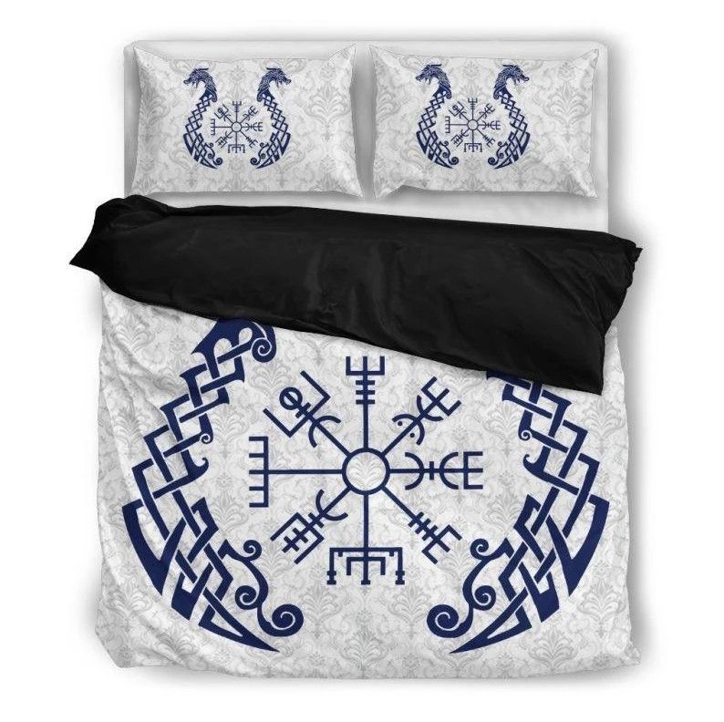 Viking Vegvisir Dragon Bedding Set