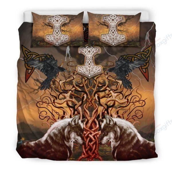 Viking Wolf Printed Bedding Set