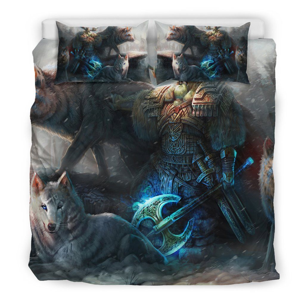 Viking Wolf Warrior Bedding Set