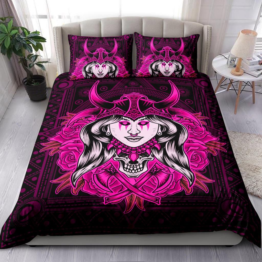 Viking Woman Head Bedding Set