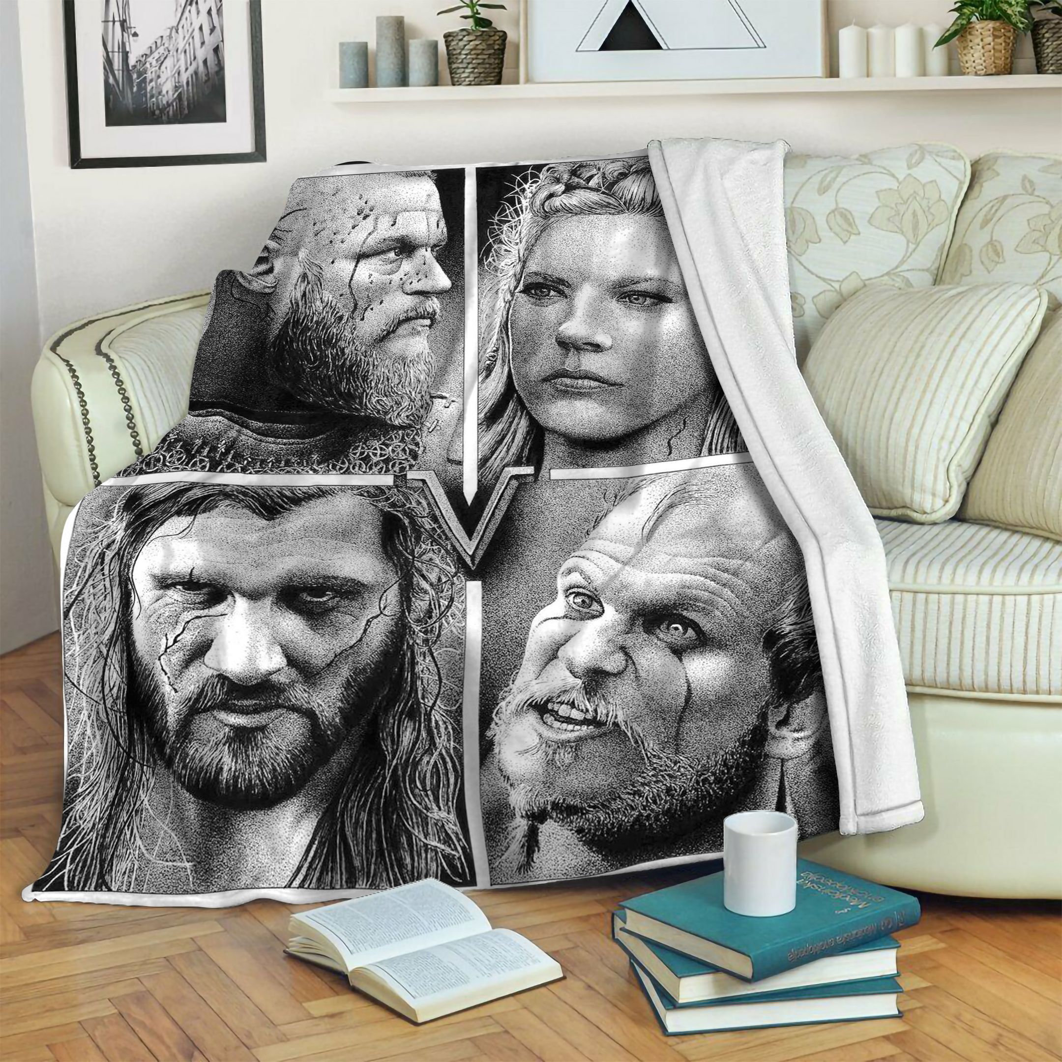 Vikings Cast fleece blanket
