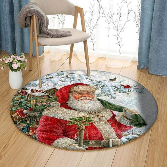 Vintag Santa Claus Round Carpet