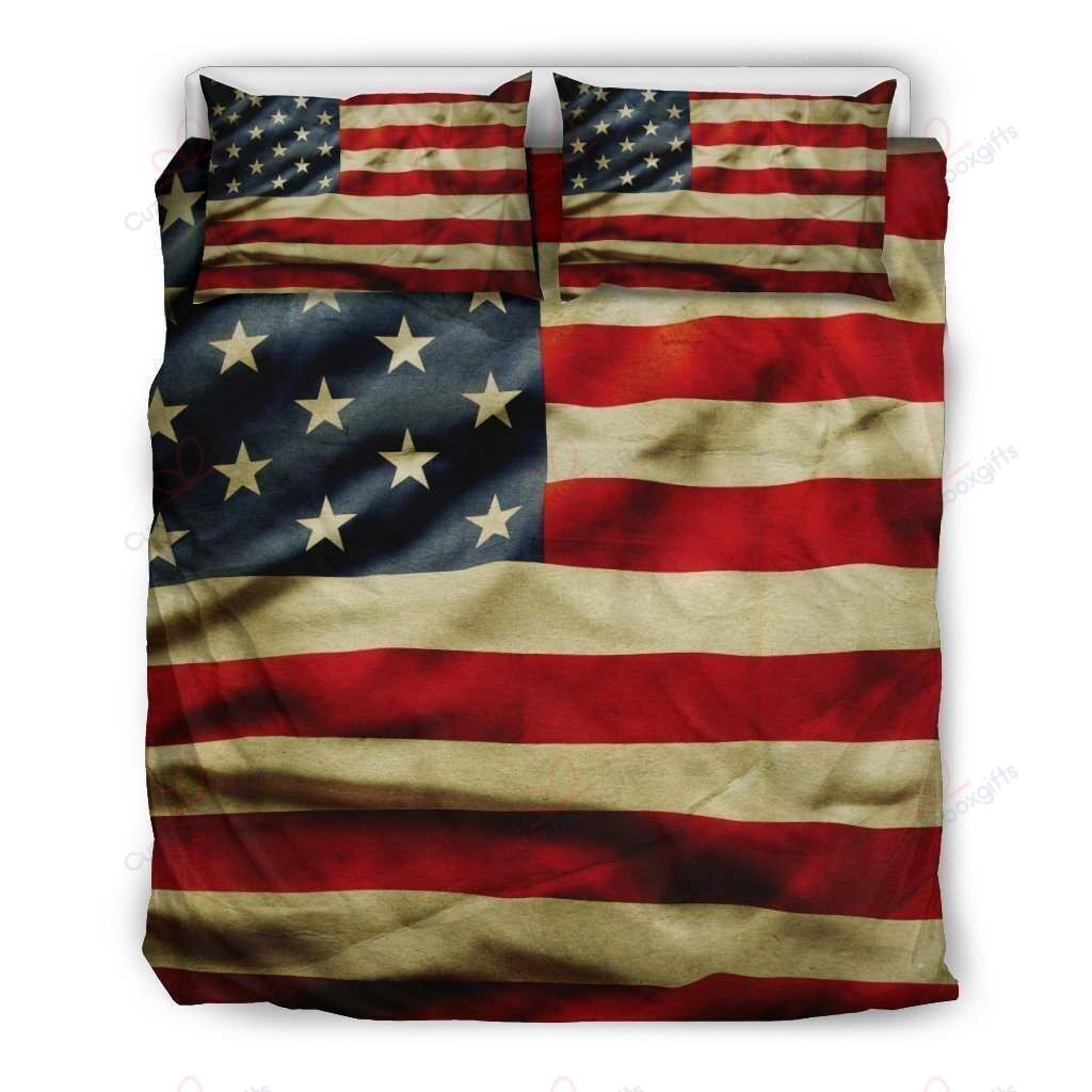 Vintage American Flag Patriotic Bedding Set