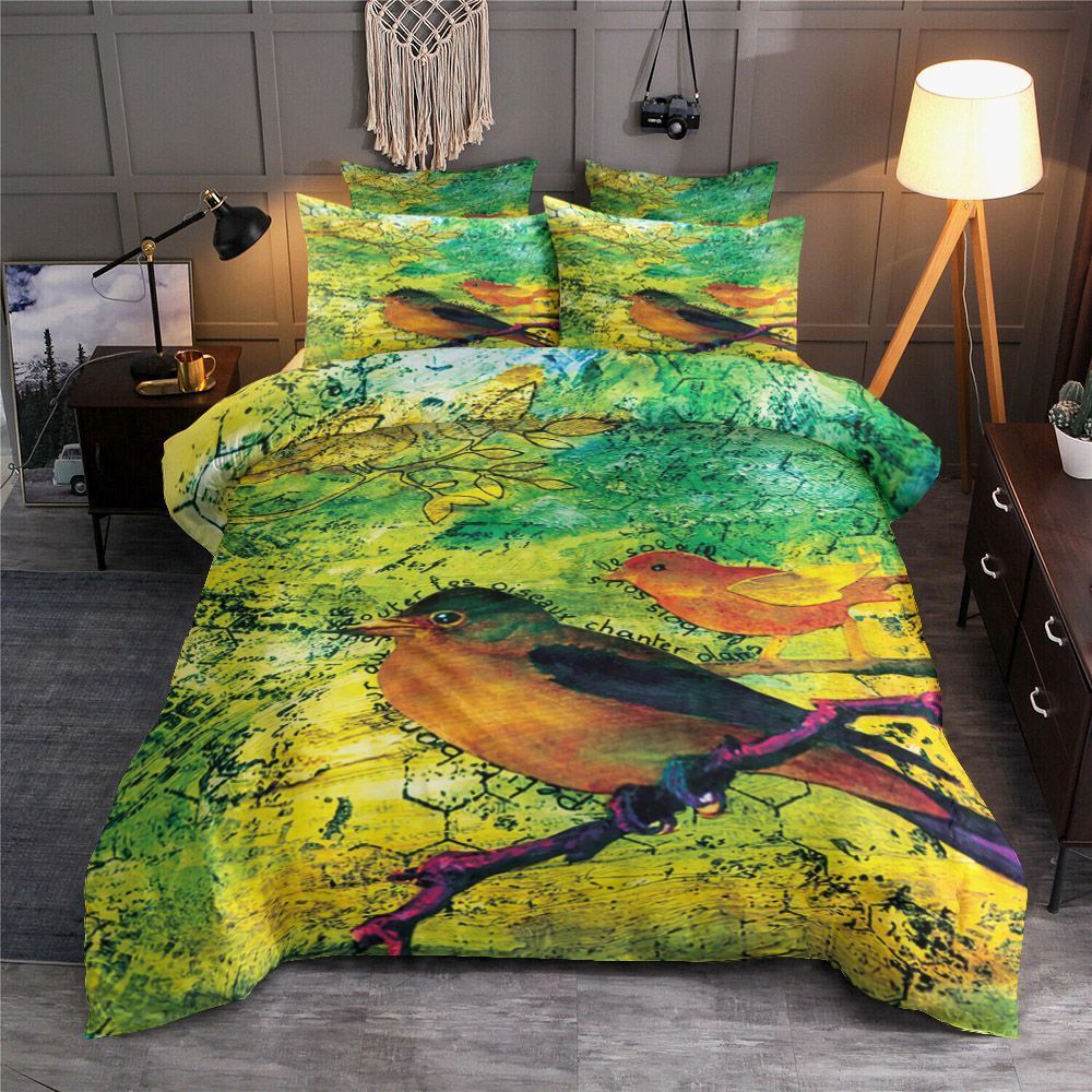 Vintage Bird Bedding Set