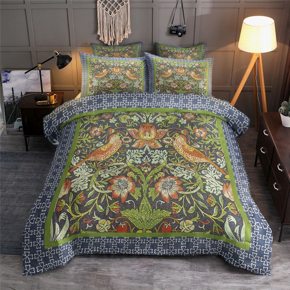 Vintage Birds Bedding Set
