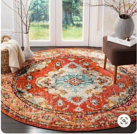 Vintage Bohemian Round Carpet
