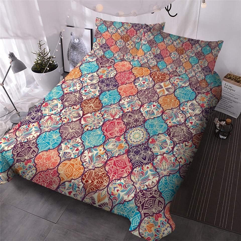 Vintage Bohemian Patchwork Bedding Set