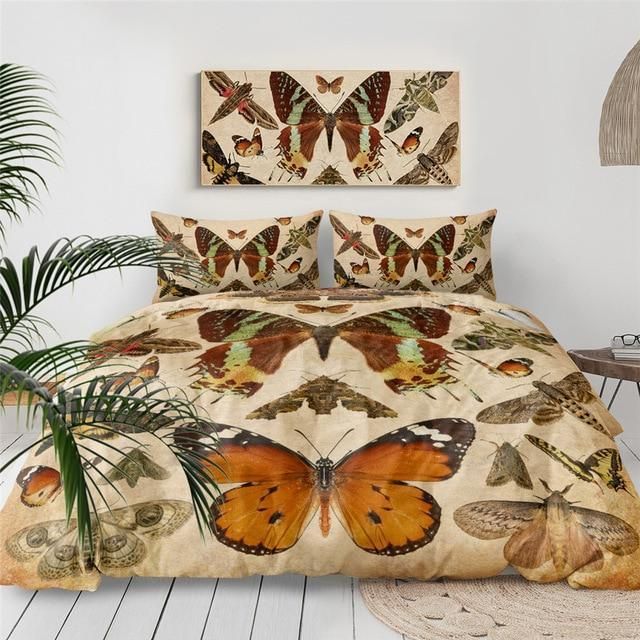 Vintage Butterflies Collection Bedding Set