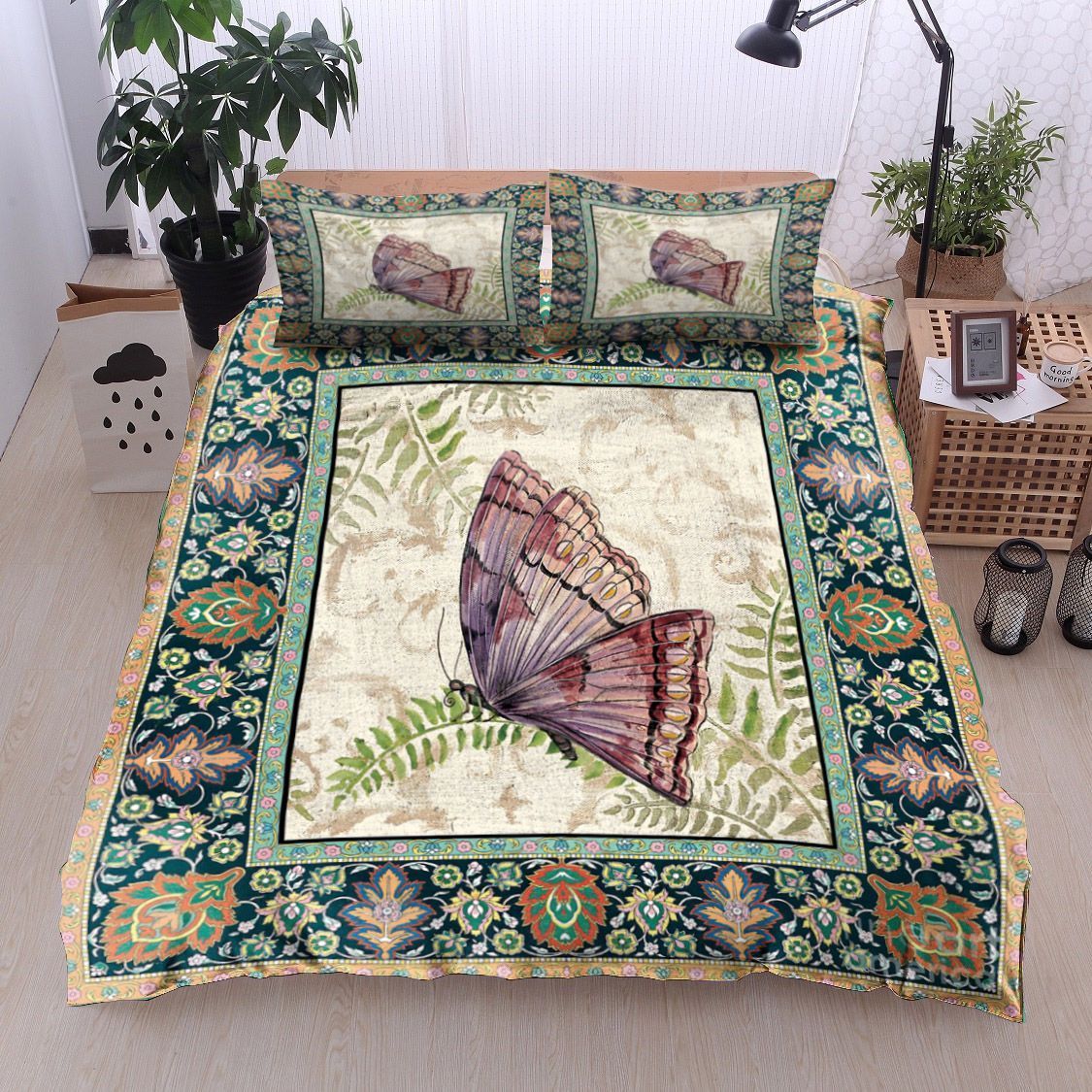 Vintage Butterfly Bedding Set