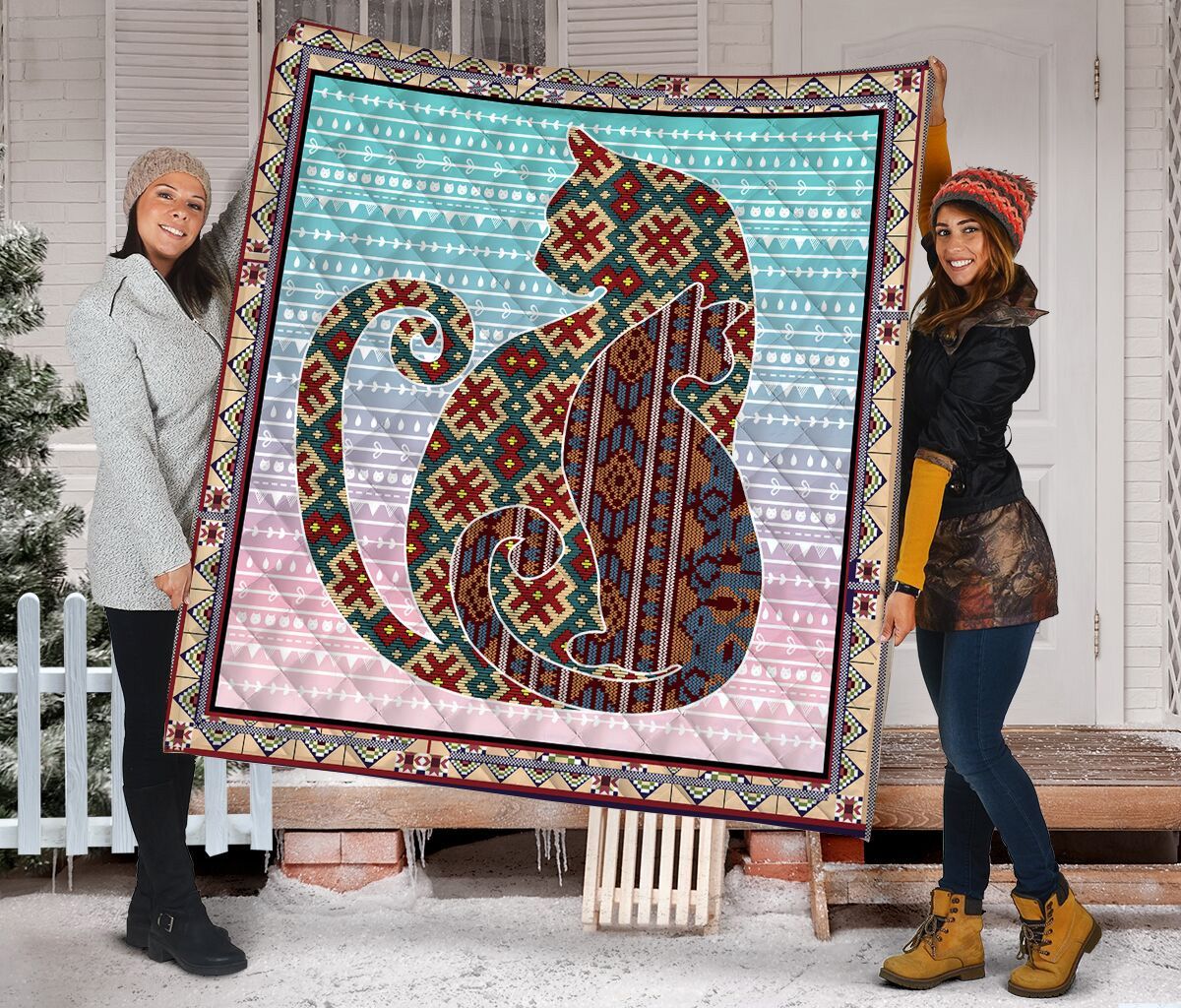 Vintage Cat DTC1012201 Quilt Blanket